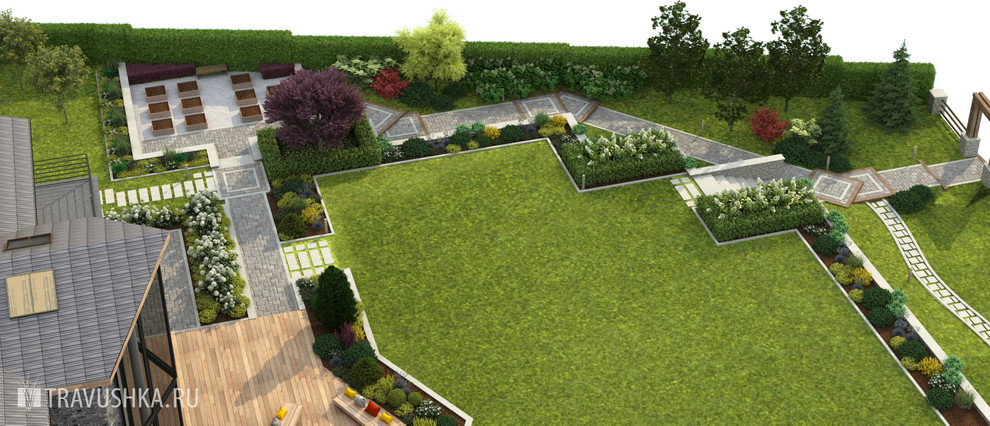Дизайн-проект участка 20 соток, в 3D