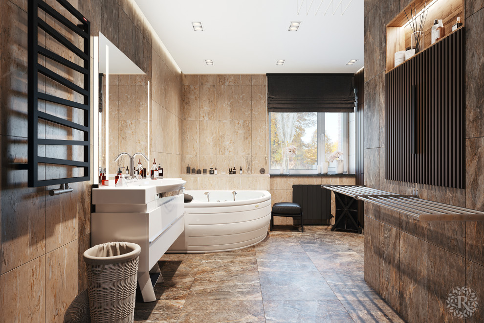 Ванная комната в частном доме в Вологде