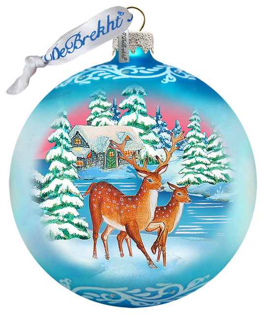Winter Village Ball Ornament Traditional Christmas Ornaments By G Debrekht