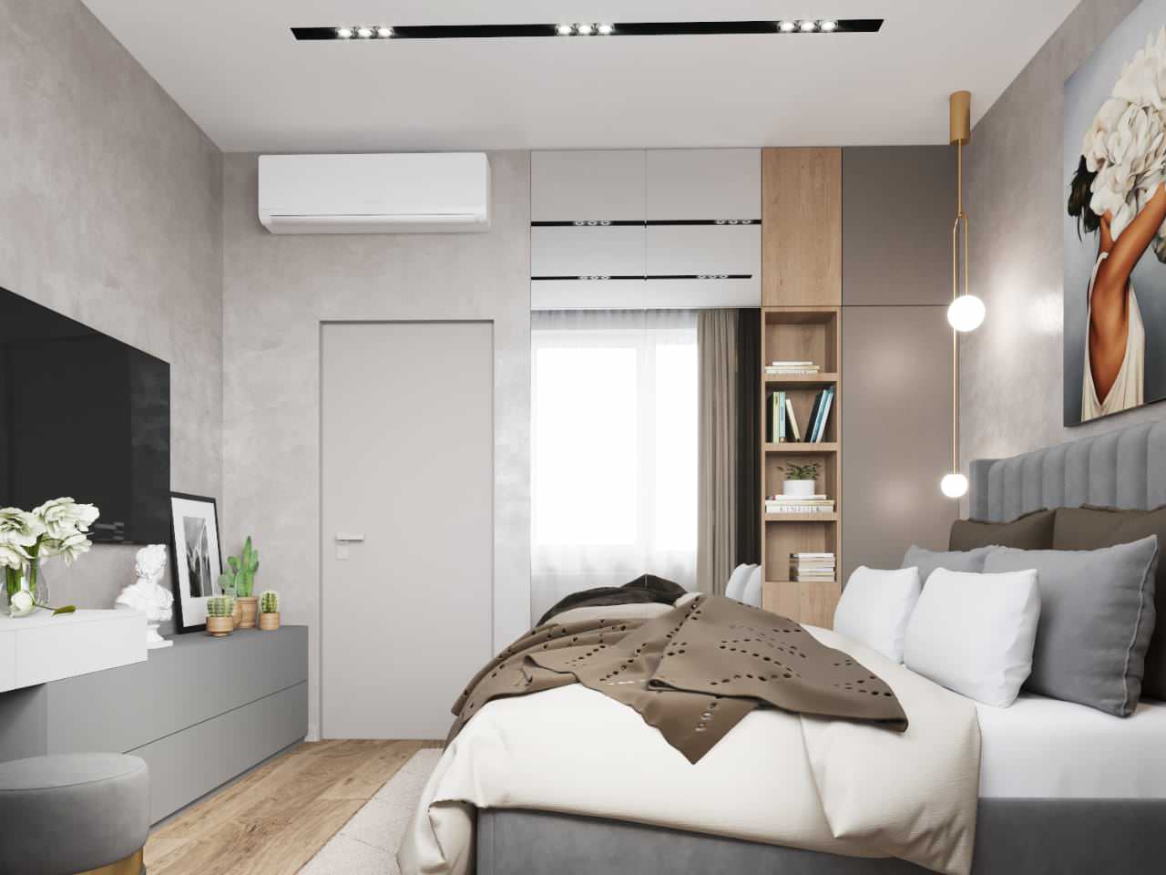 Квартира в современном стиле с кофейными оттенками