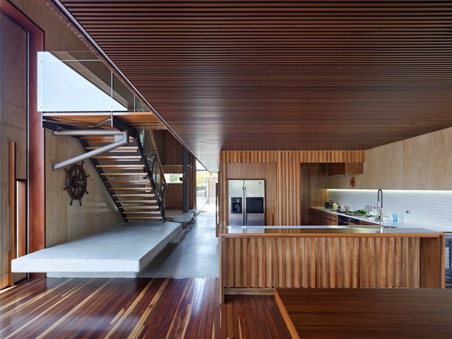 Bulimba River House contemporary-kitchen