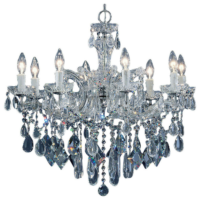 Rialto Contemporary, Chrome, Crystalique - Traditional - Chandeliers ...