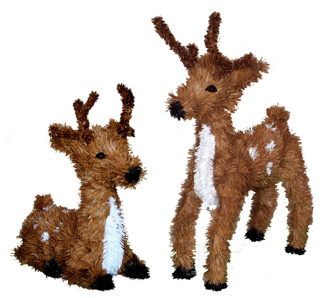 Reindeer Set Standing and Resting, 14"
