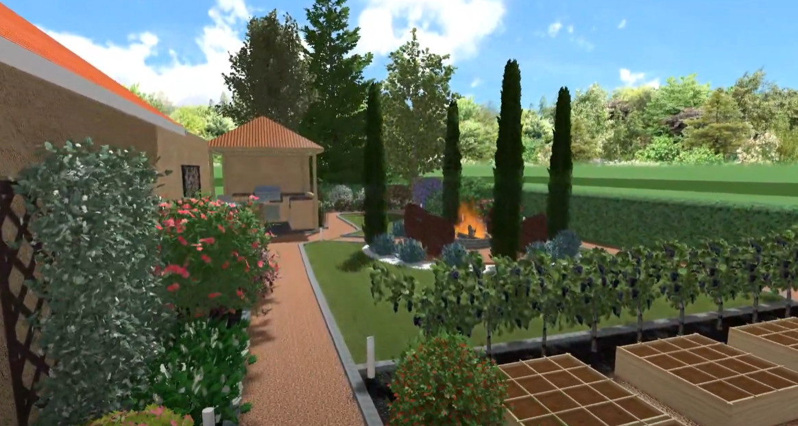 Grand jardin de campagne