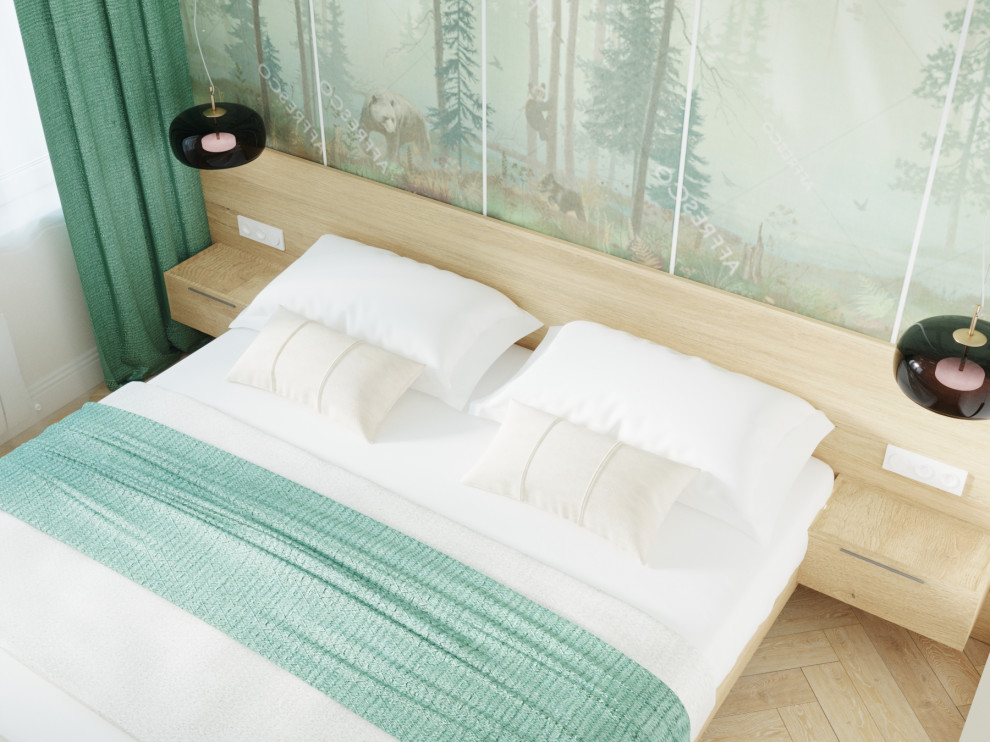 Яркий интерьер квартиры в стиле сканди