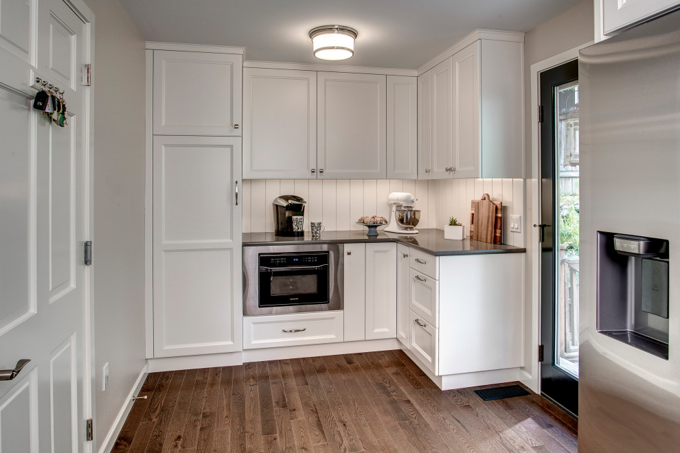Inspiration for a transitional home design remodel in Seattle