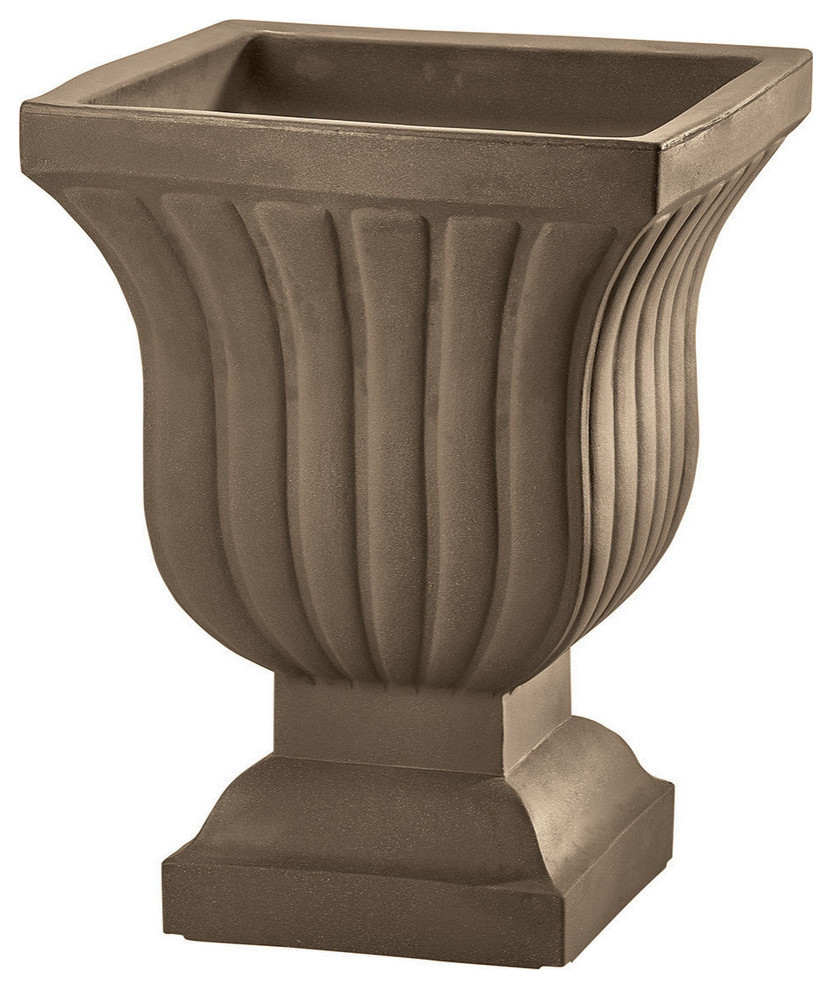 Leyla Double Walled Large Urn Planter Traditional Outdoor Pots And