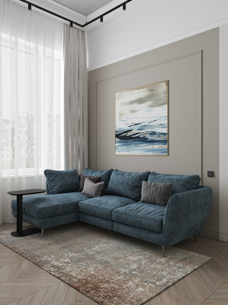 Интерьер квартиры-студии в ЖК Сосновка