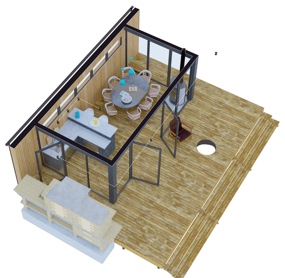 Гриль-зона в блок-контейнере