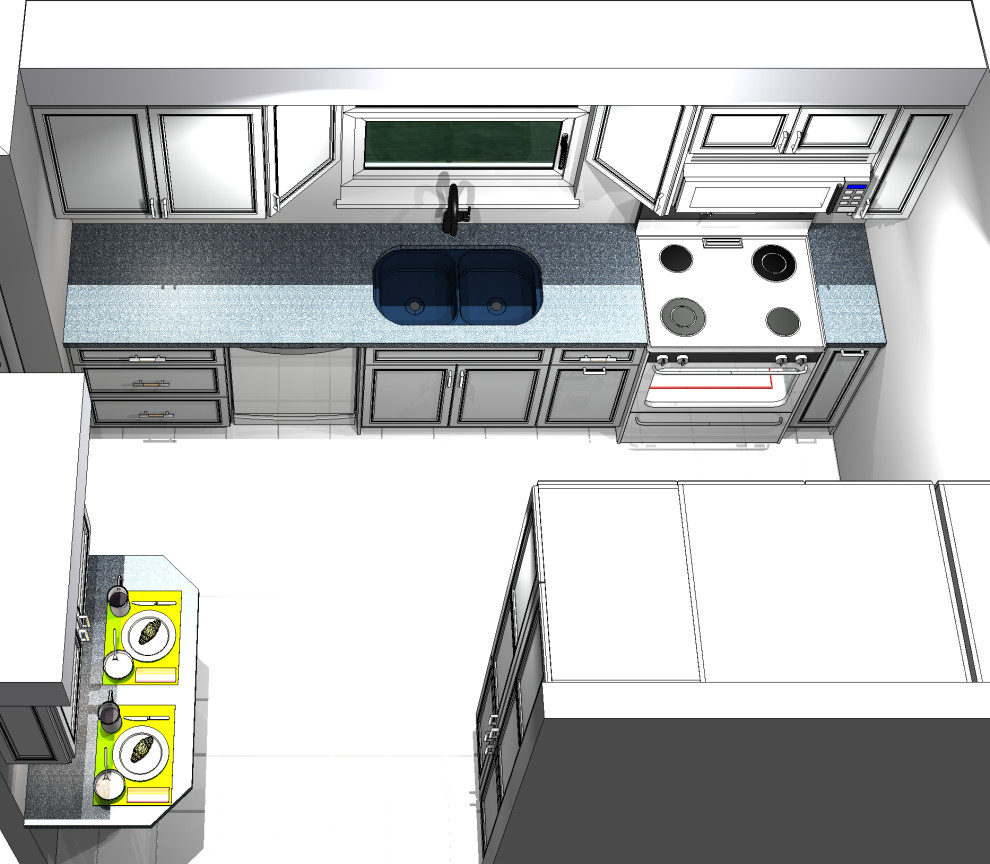 Small transitional home design photo