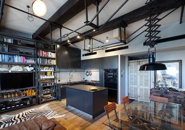 Eclectic Kitchen Sydney Woolloomooloo Apartment  Finger Wharf eclectic-kitchen