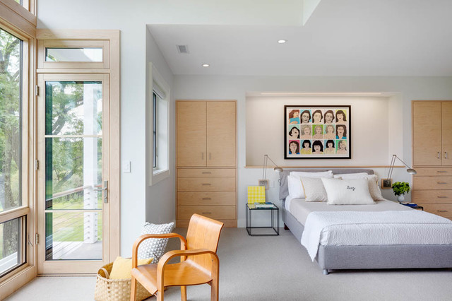 Custom Home and studios contemporaneo-dormitorio