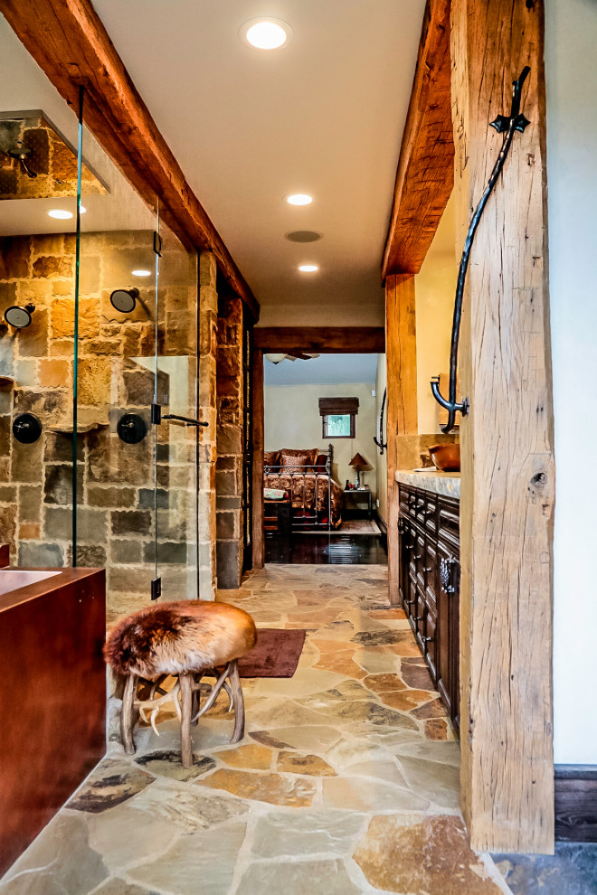 Home design - rustic home design idea in Orange County
