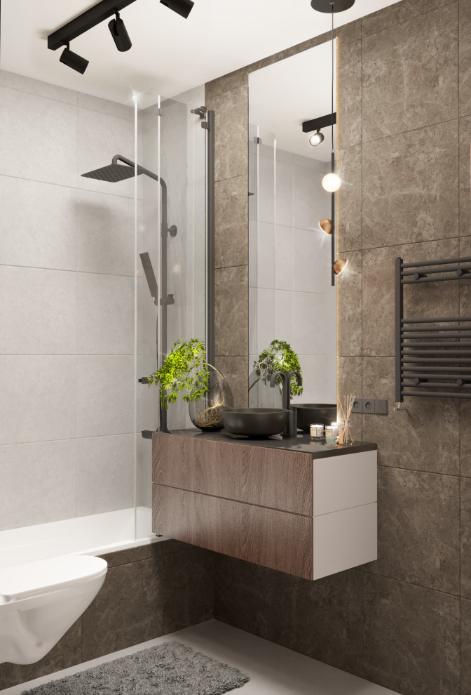 Санузел в однокомнатной квартире в ЖК "Селигер Сити"