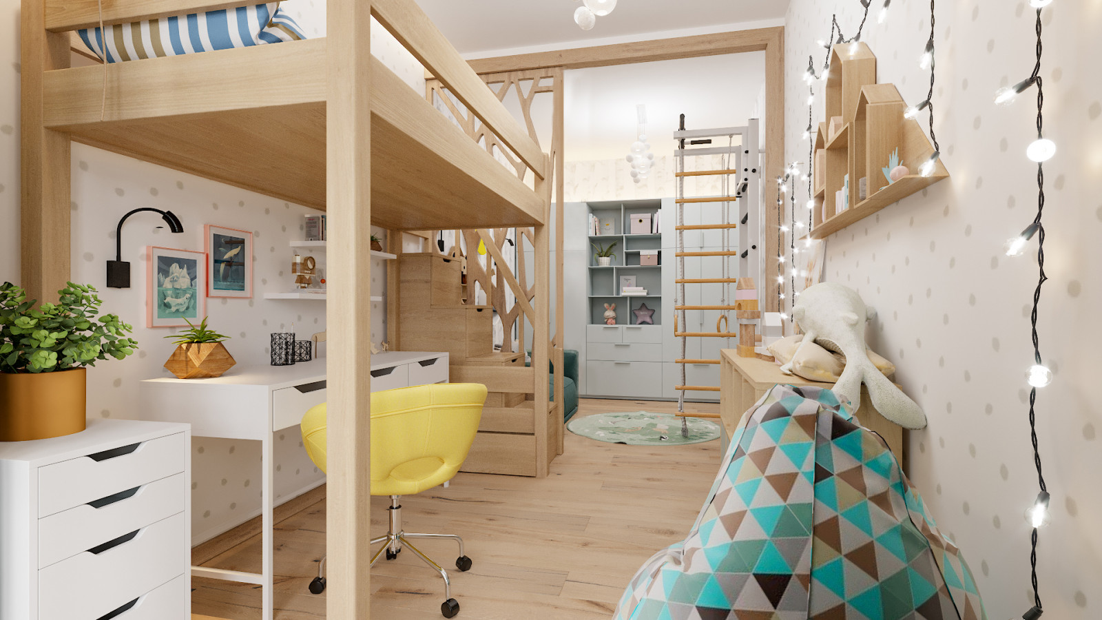 Дизайн-проект квартиры 100кв.м. для семьи из 4х человек в Северном парке