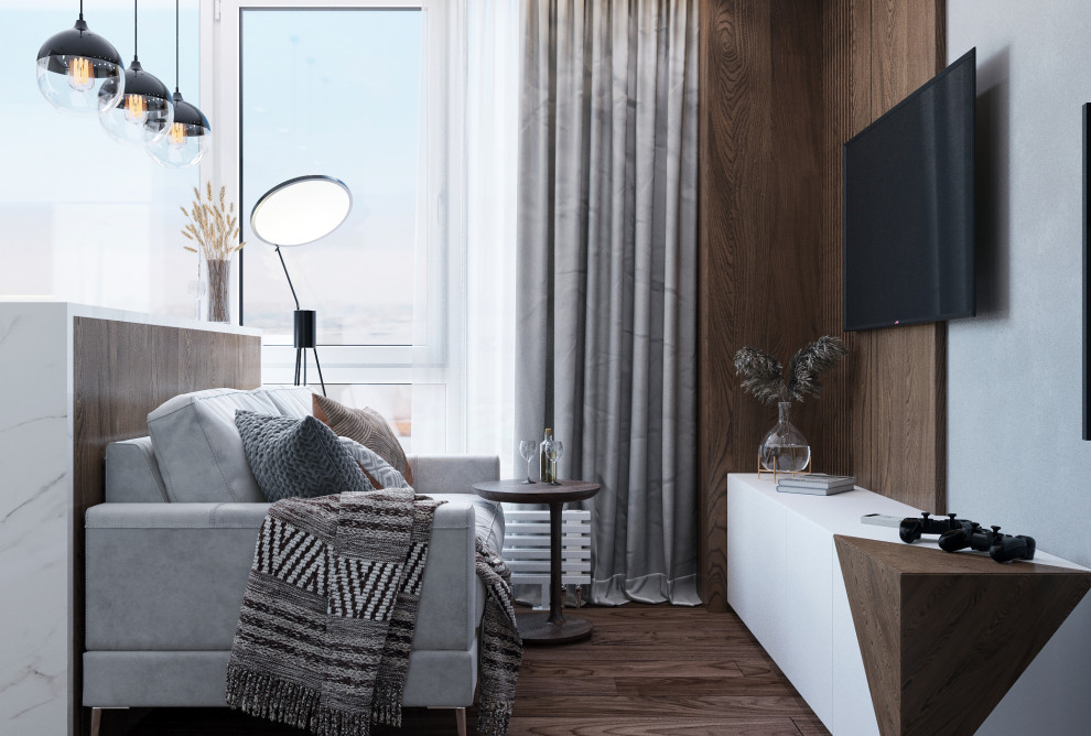 Квартира-студия в светлых тонах