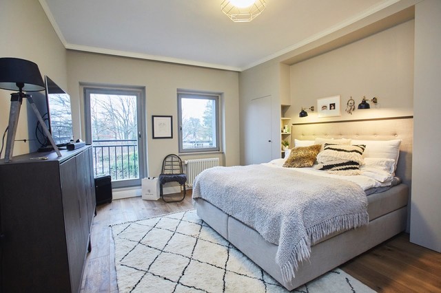 begehbarer Kleiderschrank, MDF in Wandfarbe scandinavian-bedroom