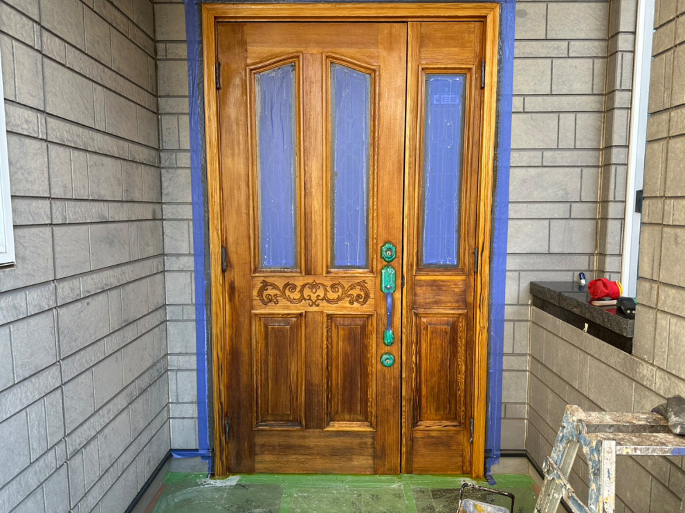 玄関ドア2回目塗装