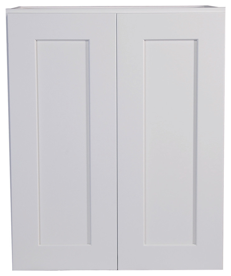 Brookings Unassembled Shaker Tall Wall Kitchen Cabinet 24", White