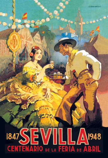 Sevilla Centenario de la Feria de Abril 12x18 Giclee on canvas
