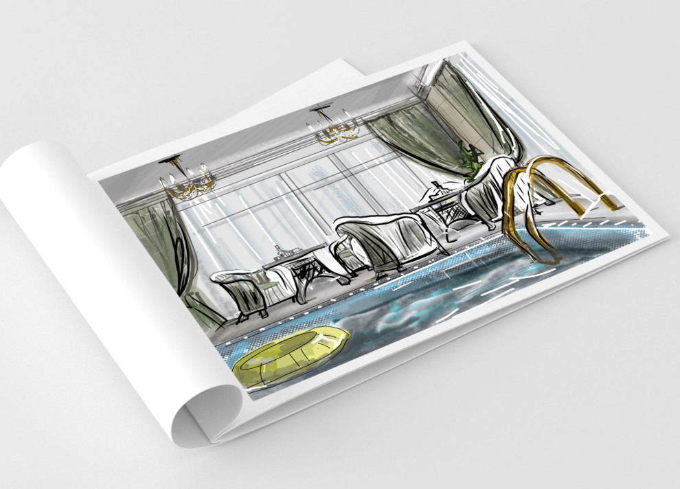 Эскиз бассейна "Эллада"