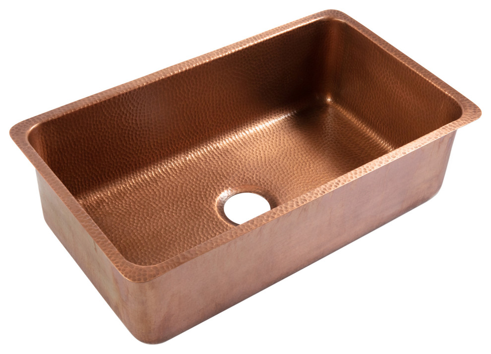 Rivera Copper 31" Single Bowl Undermount Kitchen Sink