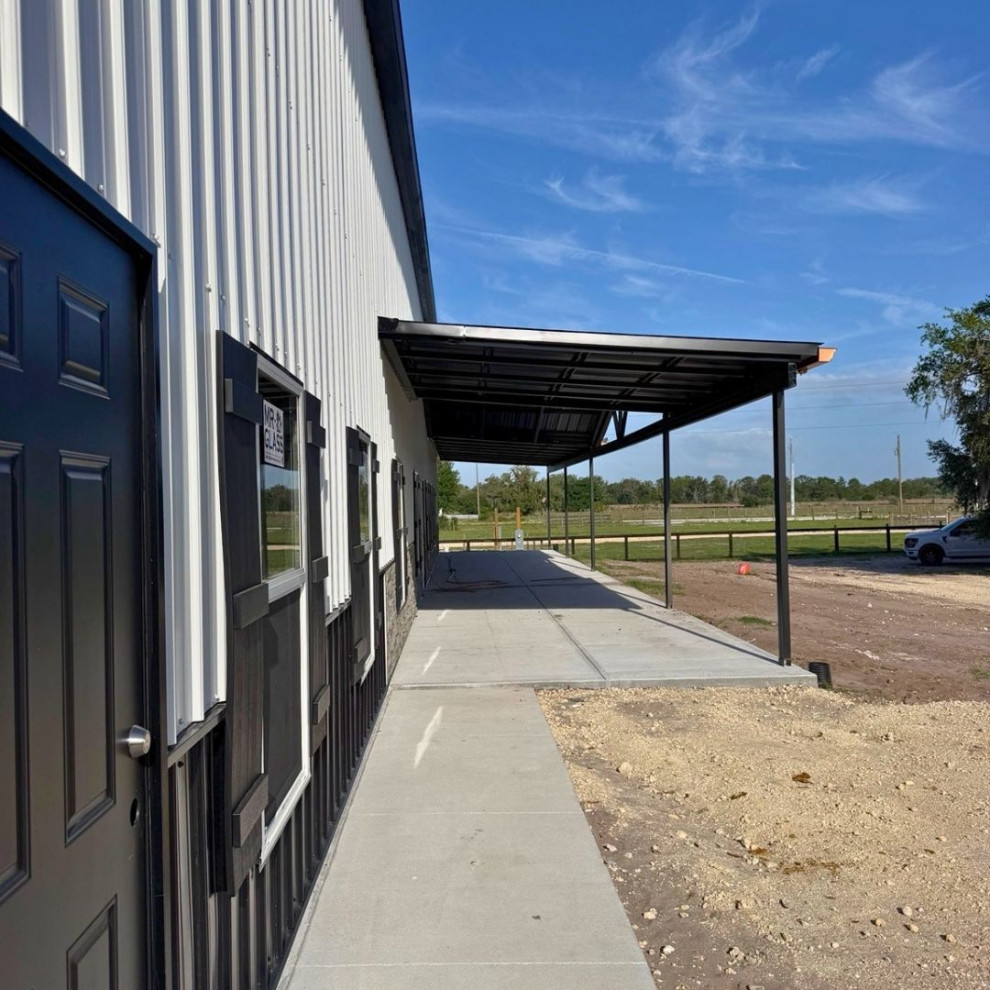 Residential Barndominium First-Floor Layout + Second-Floor Framing
