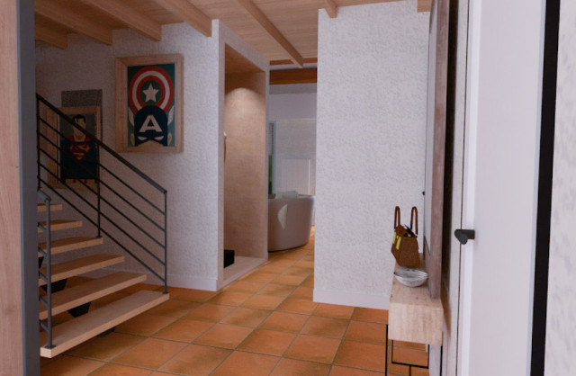 Salon sur le bassin Hall d'entrée relooké Di transizione Bordeaux