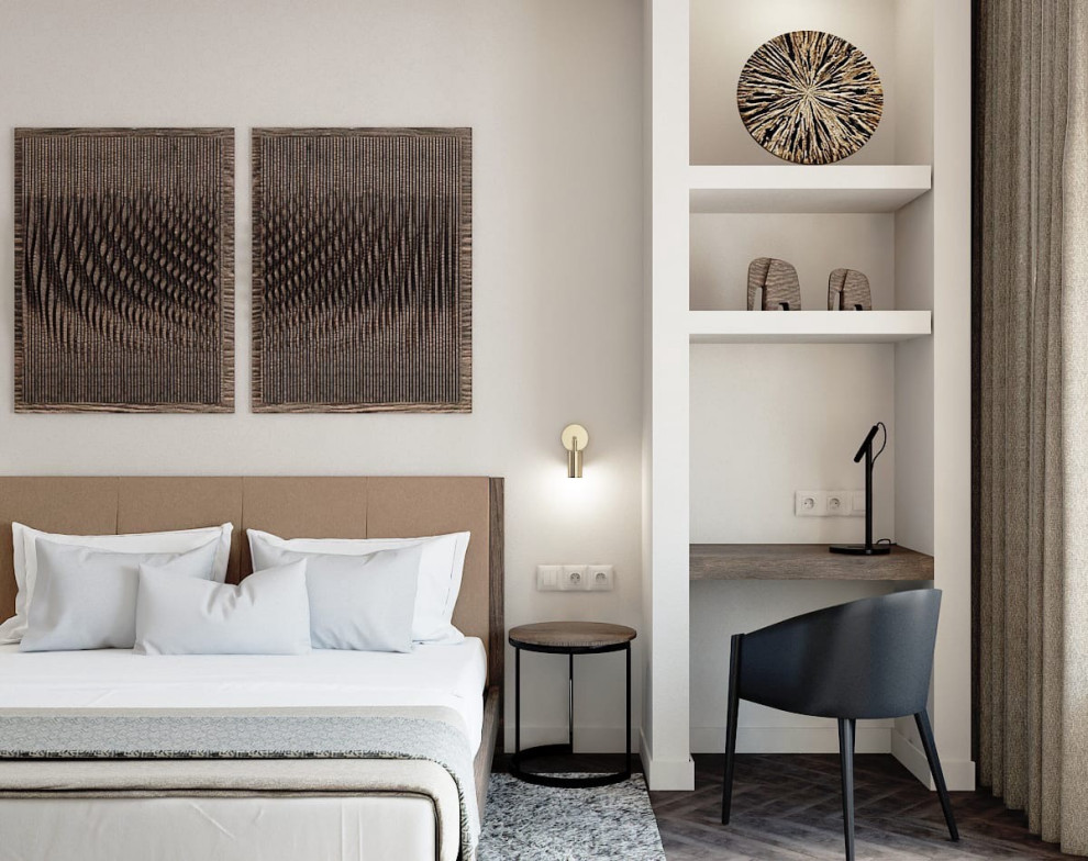 Дизайн-проект спальни в трехкомнатной квартире