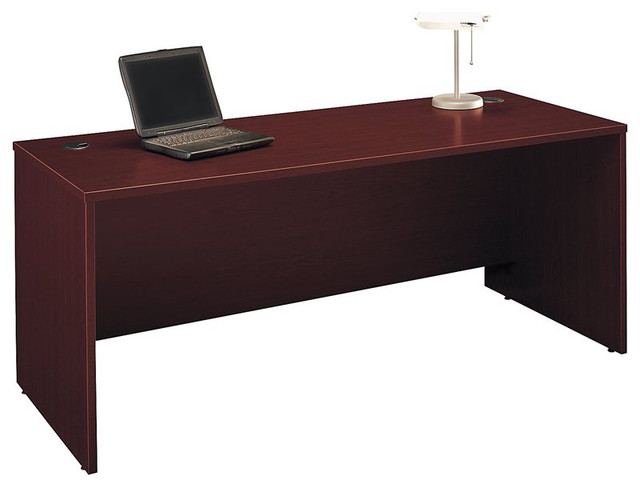 Series C 72W x 30D Office Desk in Mahogany - Engineered Wood