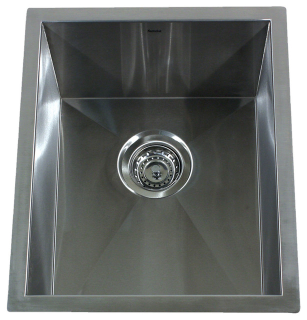 Nantucket Sinks 15" Pro Series Zero Radius Undermount Stainless Bar/Prep Sink Contemporary