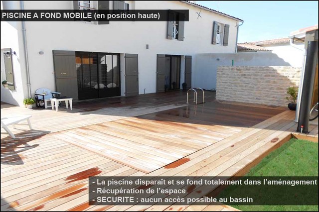 Piscine &agrave; fond mobile contemporary-deck