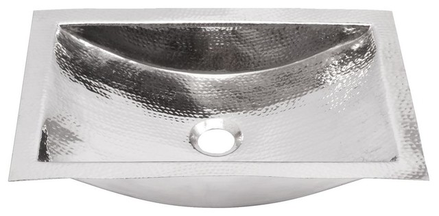 Hand Hammered Stainless Steel Rectangle Undermount Bathroom Sink Hand Hammered Stainless Steel Rectangle