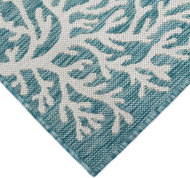 Liora Manne Carmel C Indoor Outdoor Rug Aqua 6 X9 4
