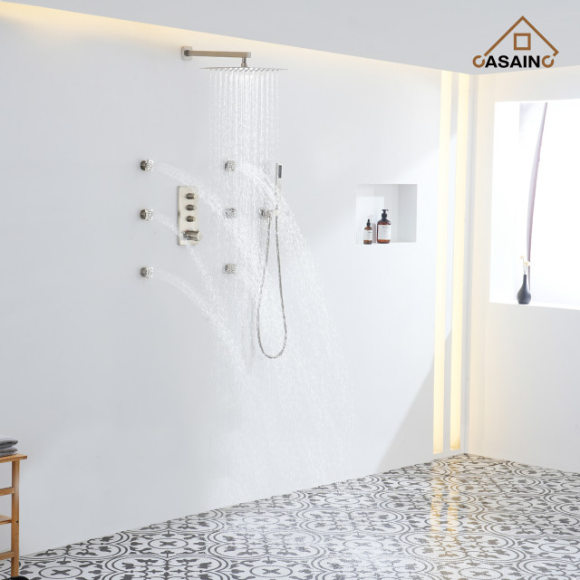3 Functions 12 Inch Wall Mount Thermostatic Shower System ...