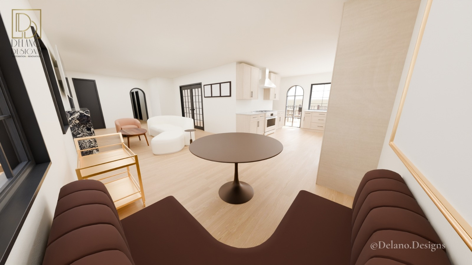 Inspiration for a 1960s home design remodel in Atlanta