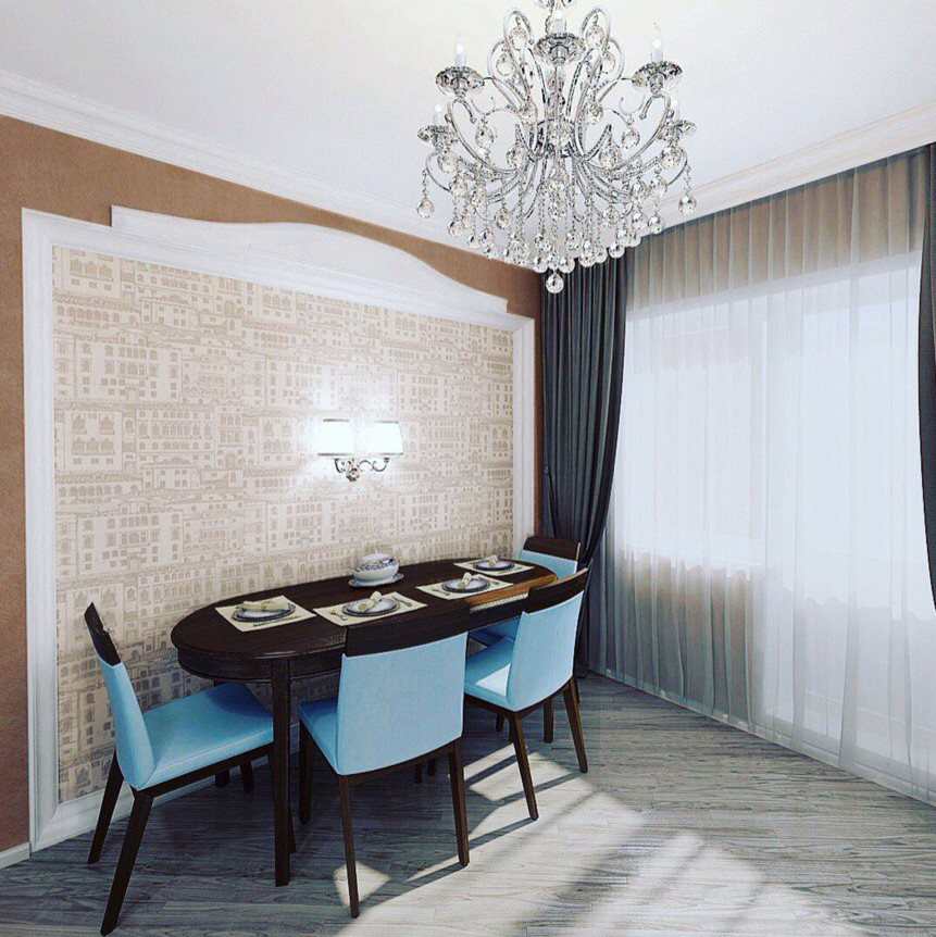 Современная классика в однокомнатной новостройке для зрелой пары