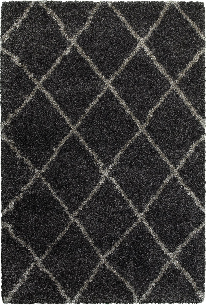 Oriental Weavers Henderson 090K1 Charcoal/ Grey Area Rug 3'10'' X  5' 5''