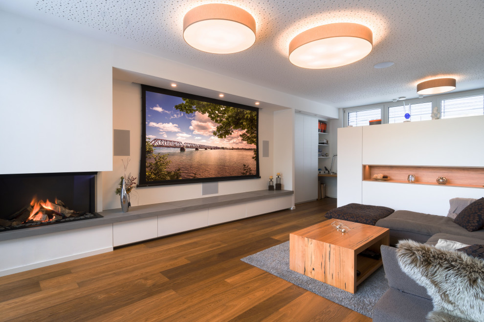 This is an example of a modern home theatre in Nuremberg.