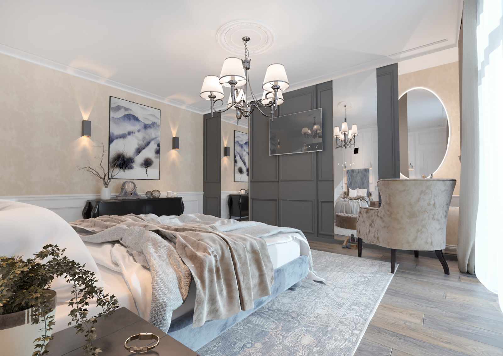 Спальная с приспаленным с/у