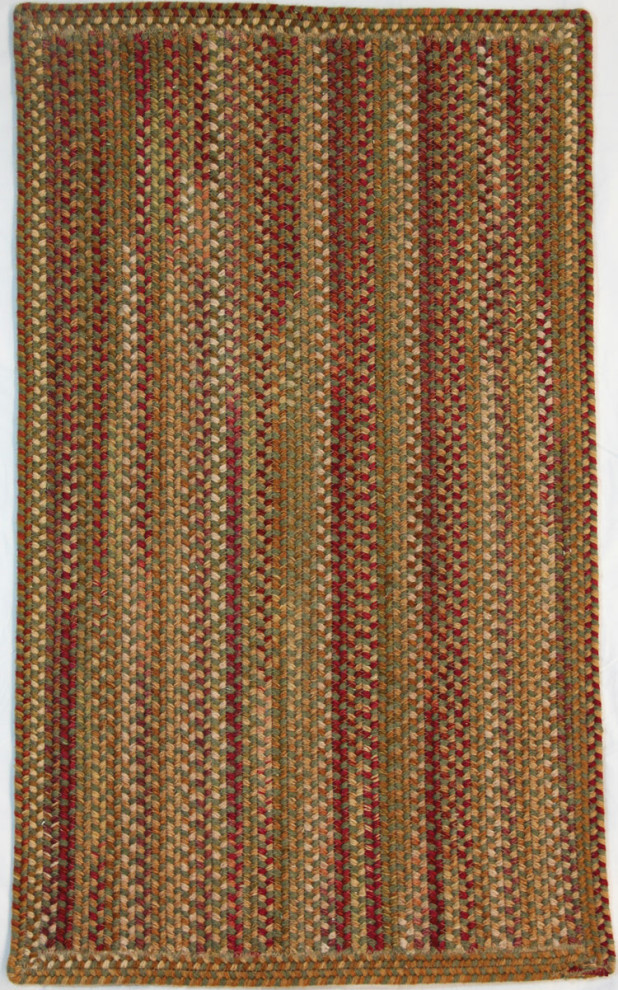 Capel Manchester Sage Red Hues 0048_200 Braided Rugs - 5' X 8' Oval