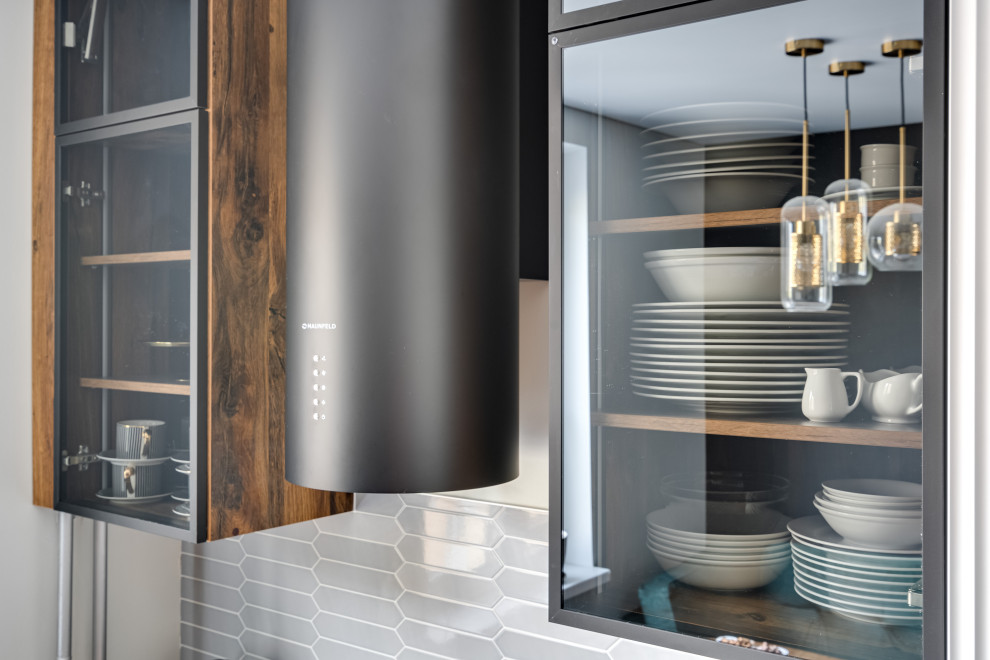 Современная синяя кухня