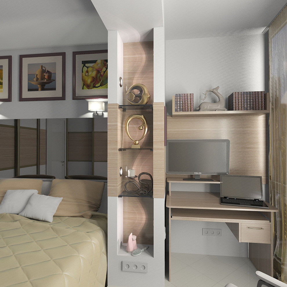 Спальня и лоджия в современном стиле