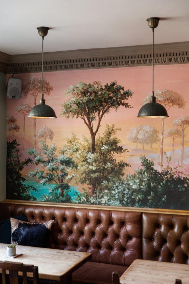 Photo of a bohemian dining room in Gloucestershire.