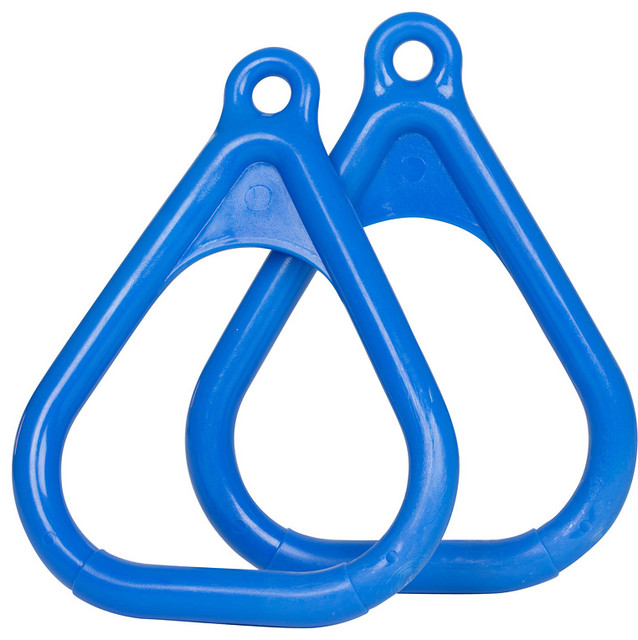 Swing Set Plastic Trapeze Rings, Set of 2, Blue