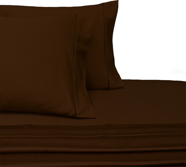 100 Long Staple Cotton Sheets, 600TC Solid Sheet Set Contemporary Sheet And Pillowcase Sets