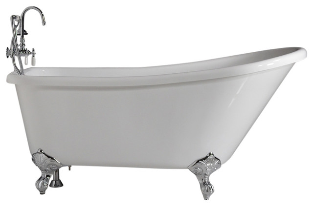 Xtrawide Collection 59 Slipper Clawfoot Tub Faucet Package