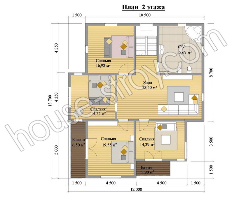 СИП дом 13,7х12 - 3С
