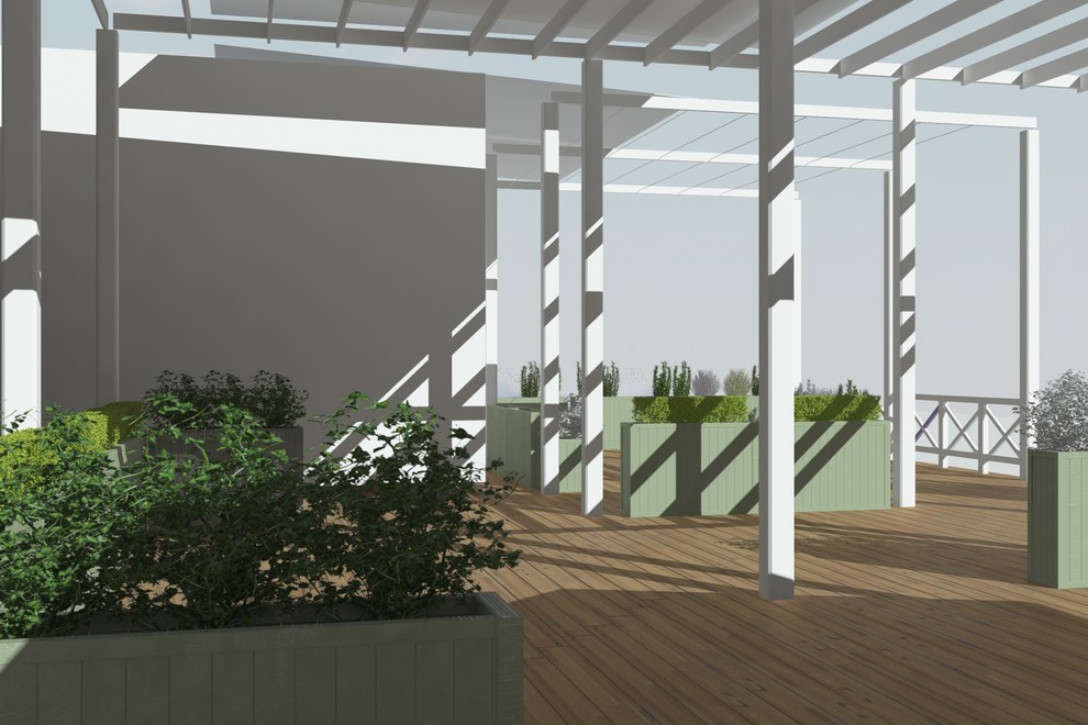 Ресторан "Бохо" олимпийский парк -озеленение кашпо