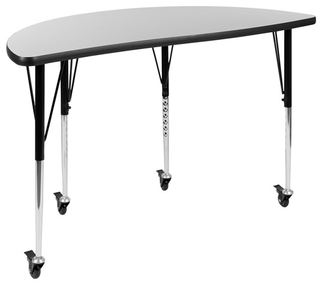 48" Circle Grey Activity Table Modern Kitchen And Dining Furniture by Beyond Design & More